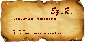 Szekeres Ruszalka névjegykártya